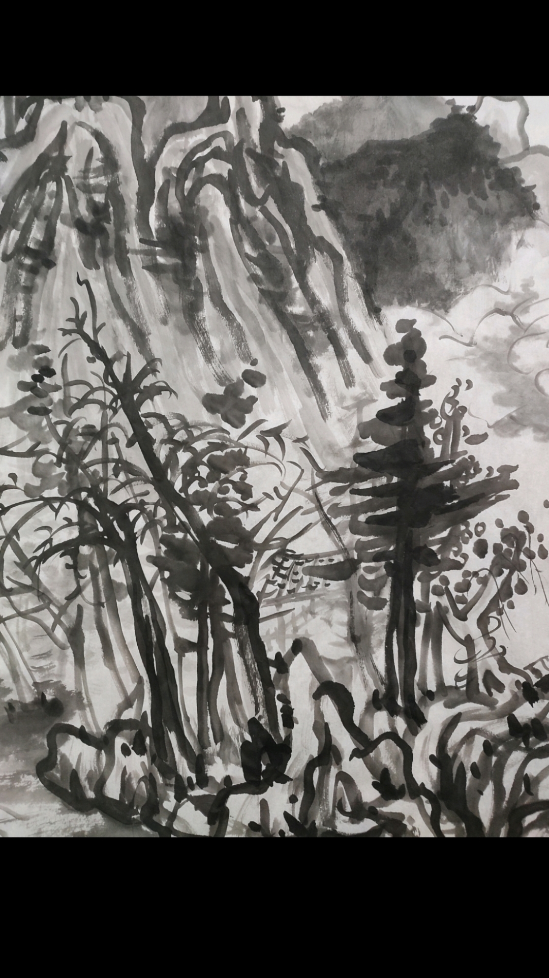 杨絮飞国画大写意作品#福建莆田人#絮飞艺术工作室#山水人物画