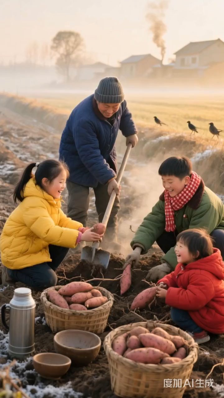 冬日暖阳照,红薯香飘飘