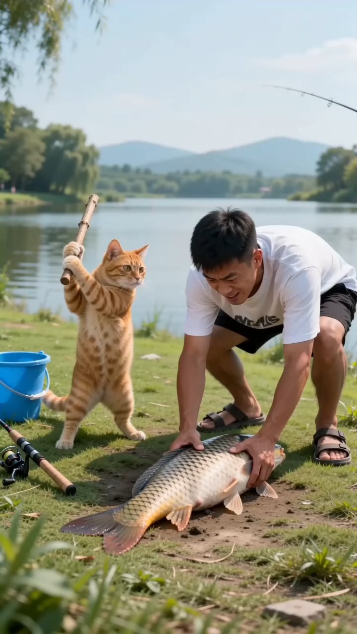 #搞笑猫咪对话#大叔表情包# #搞笑段子# #我的创作高光# #AI温情短片#