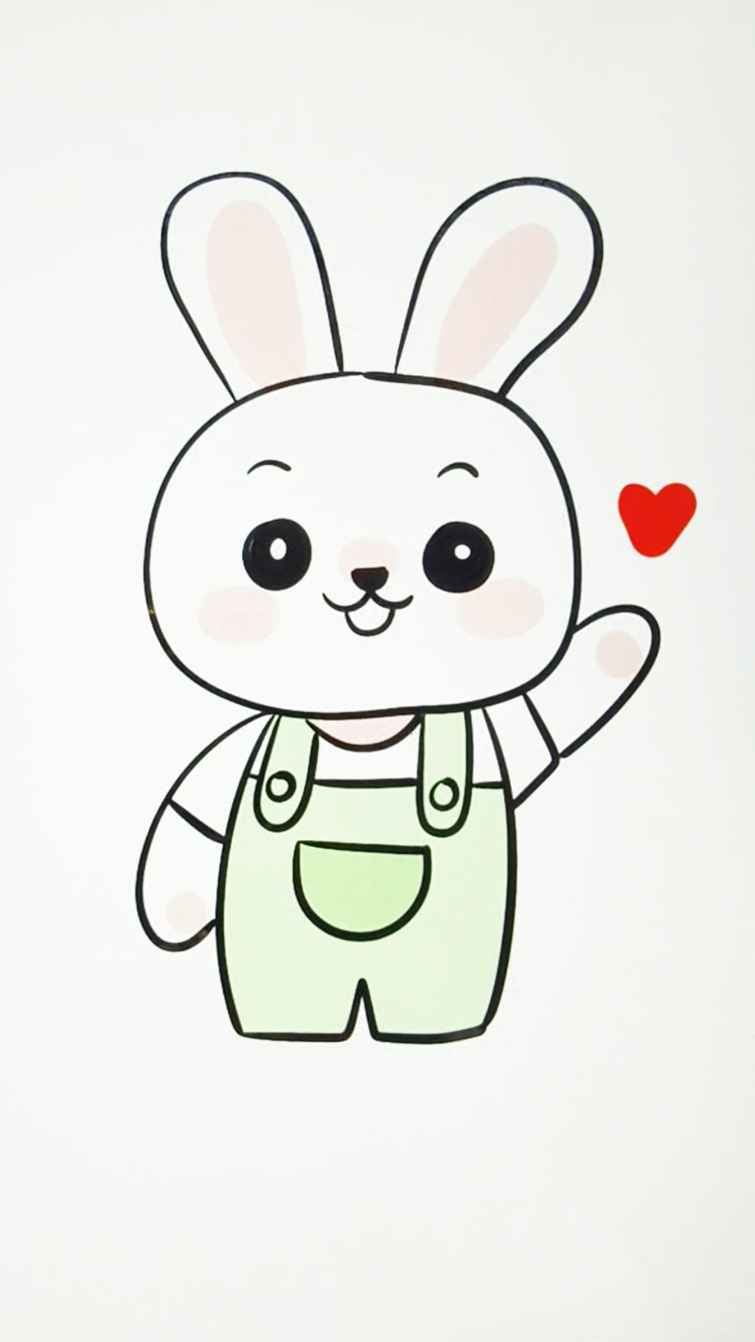 小兔子简笔画#手绘小兔子# #简笔画