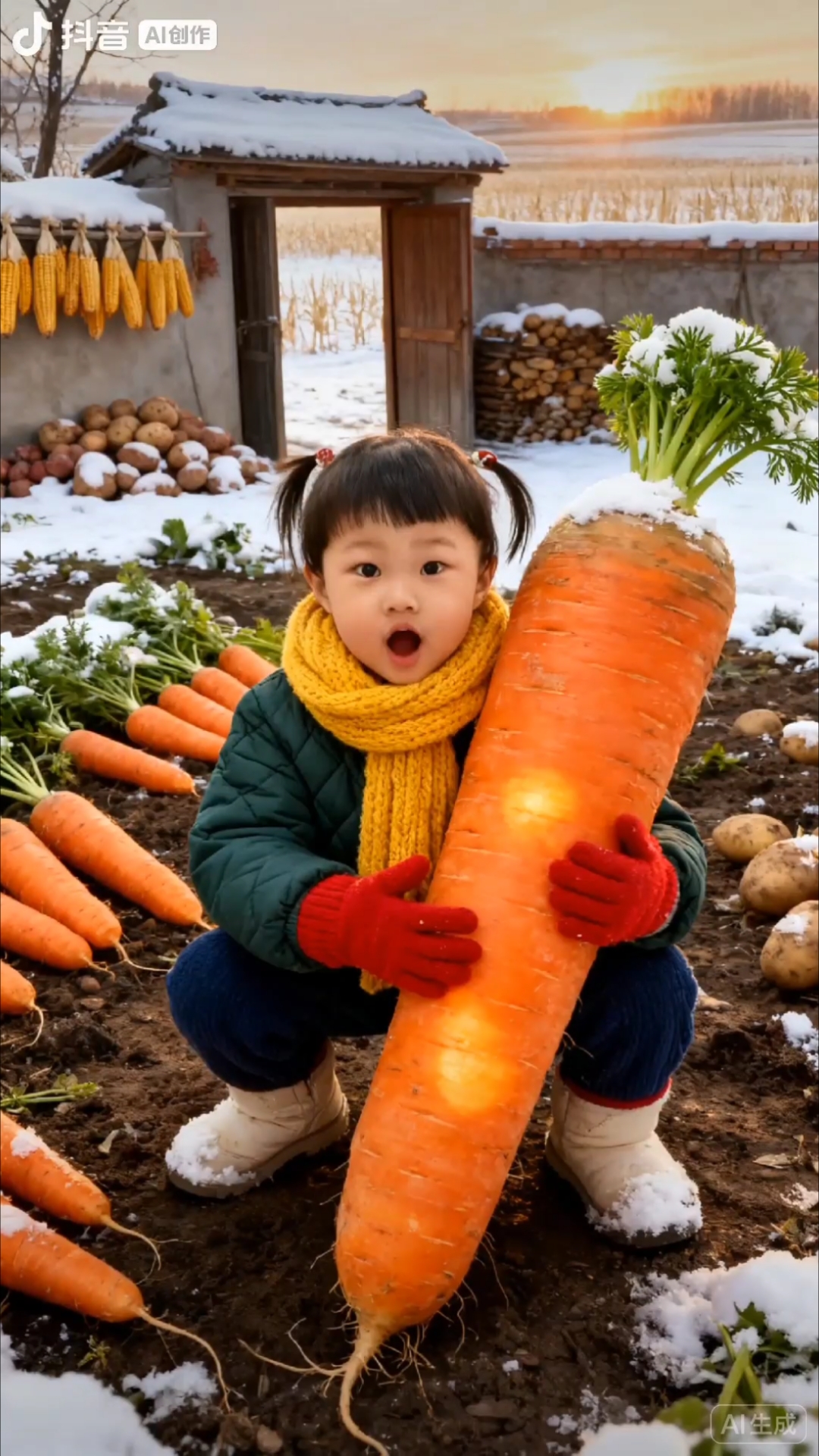 冬日的蔬菜园
