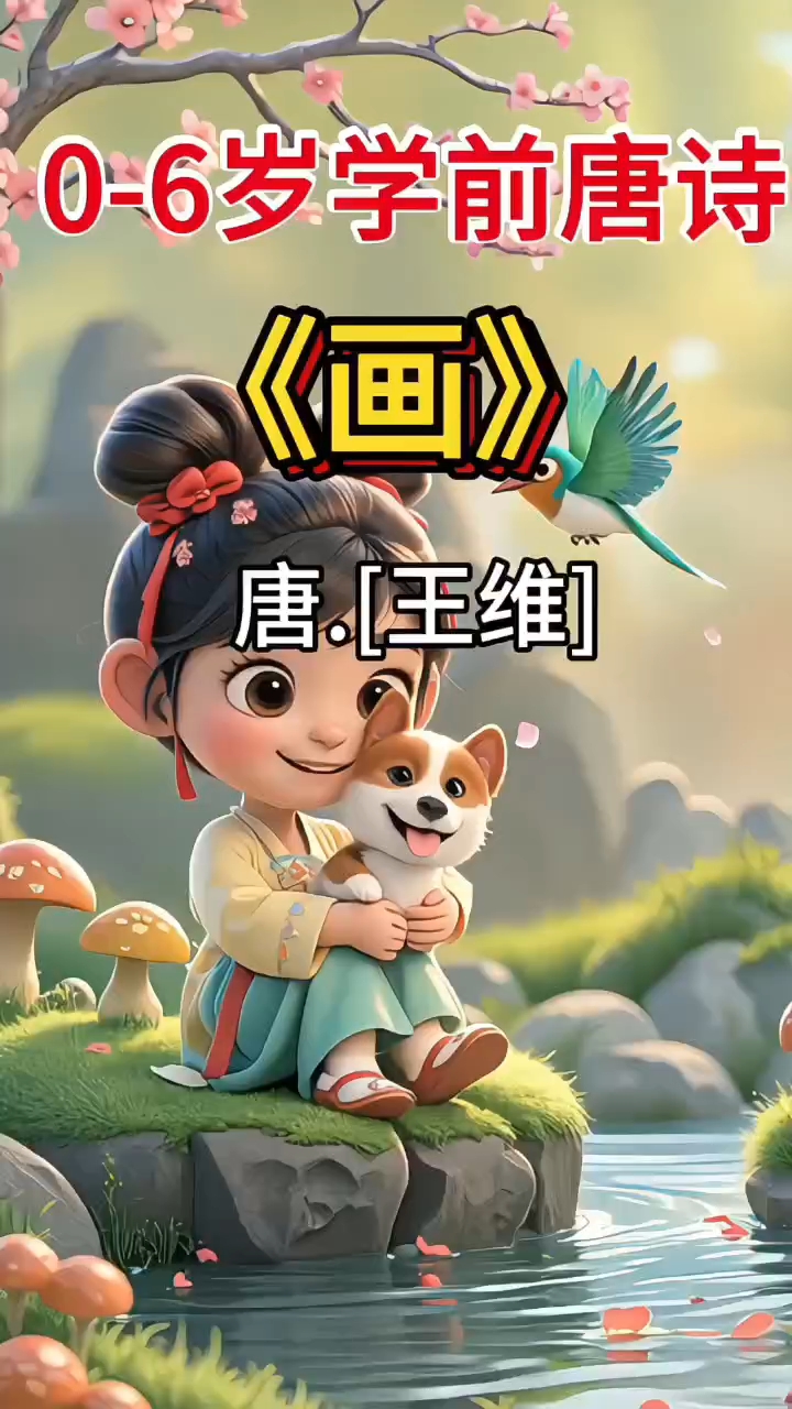 3-6岁儿童古诗 唐诗三百首《画》唐.王维