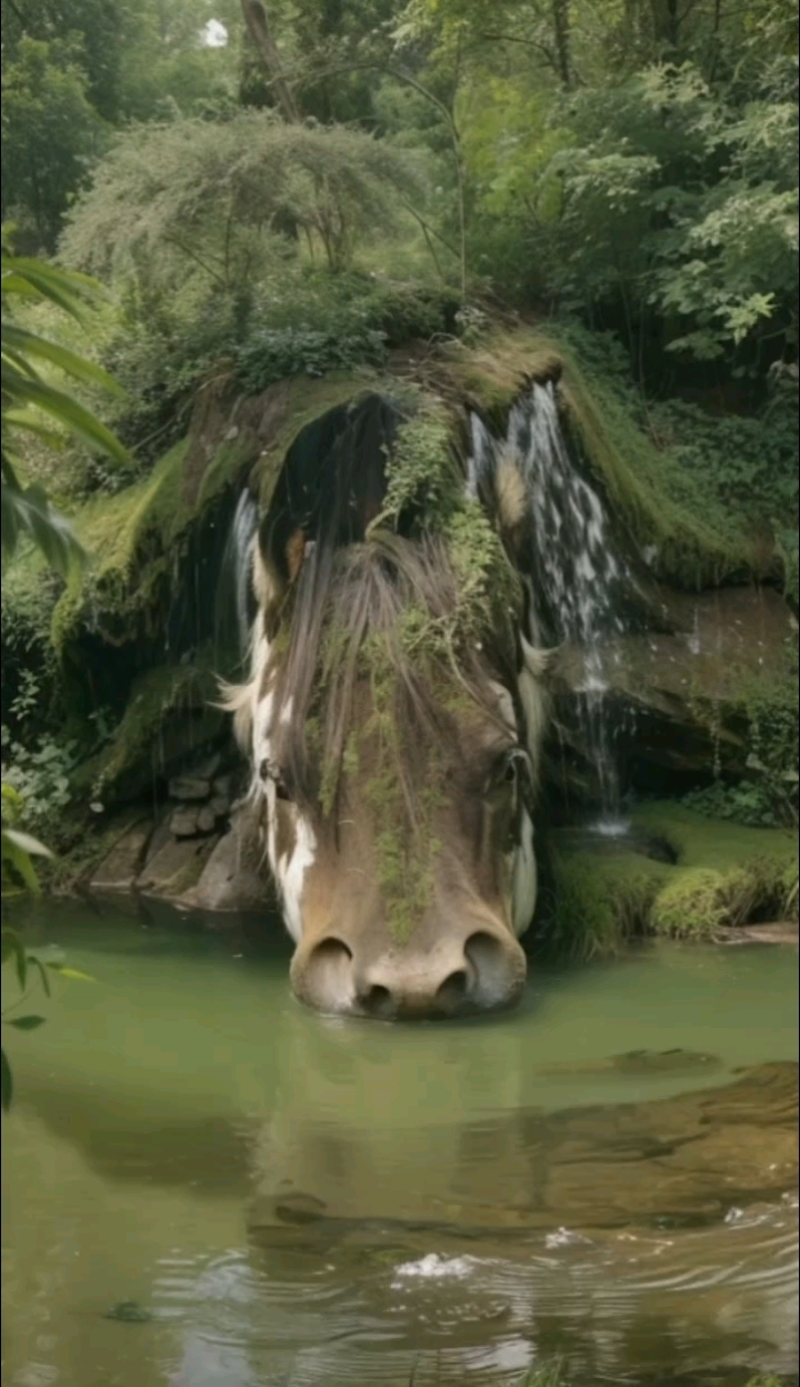 马喝水