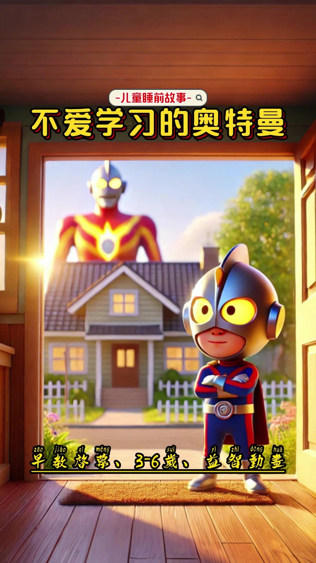 儿童睡前故事《不爱学习的奥特曼》