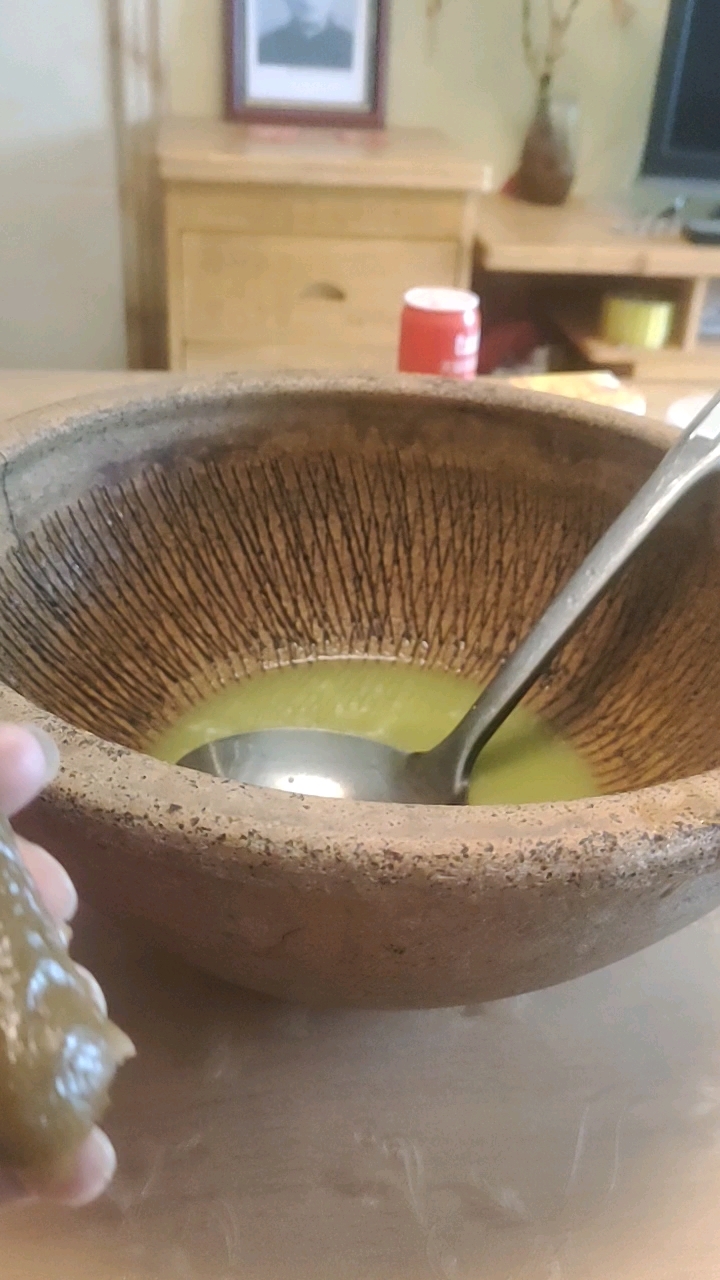擂茶粥送这个糍粑。