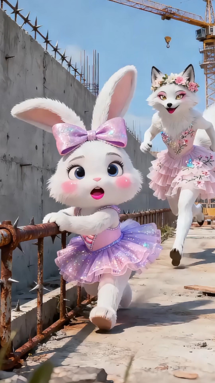 狐狸姐姐照顾小白兔的一天