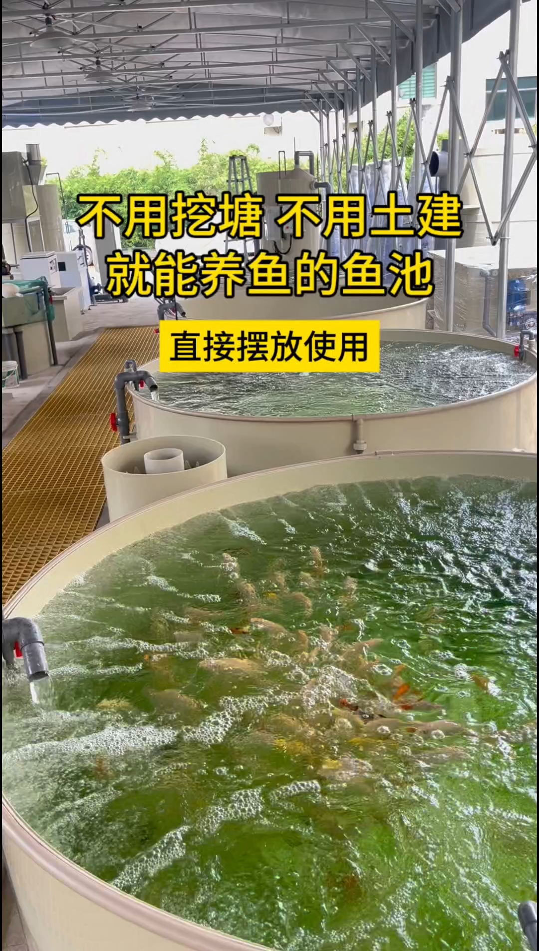 不用挖鱼塘,怎么养鱼??这是一款直接摆在地上,不用开挖不土建