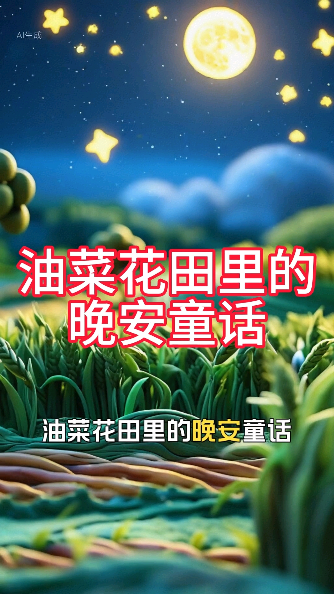 油菜花田里的晚安童话。#书单热门作品100w爆款文案 #书单