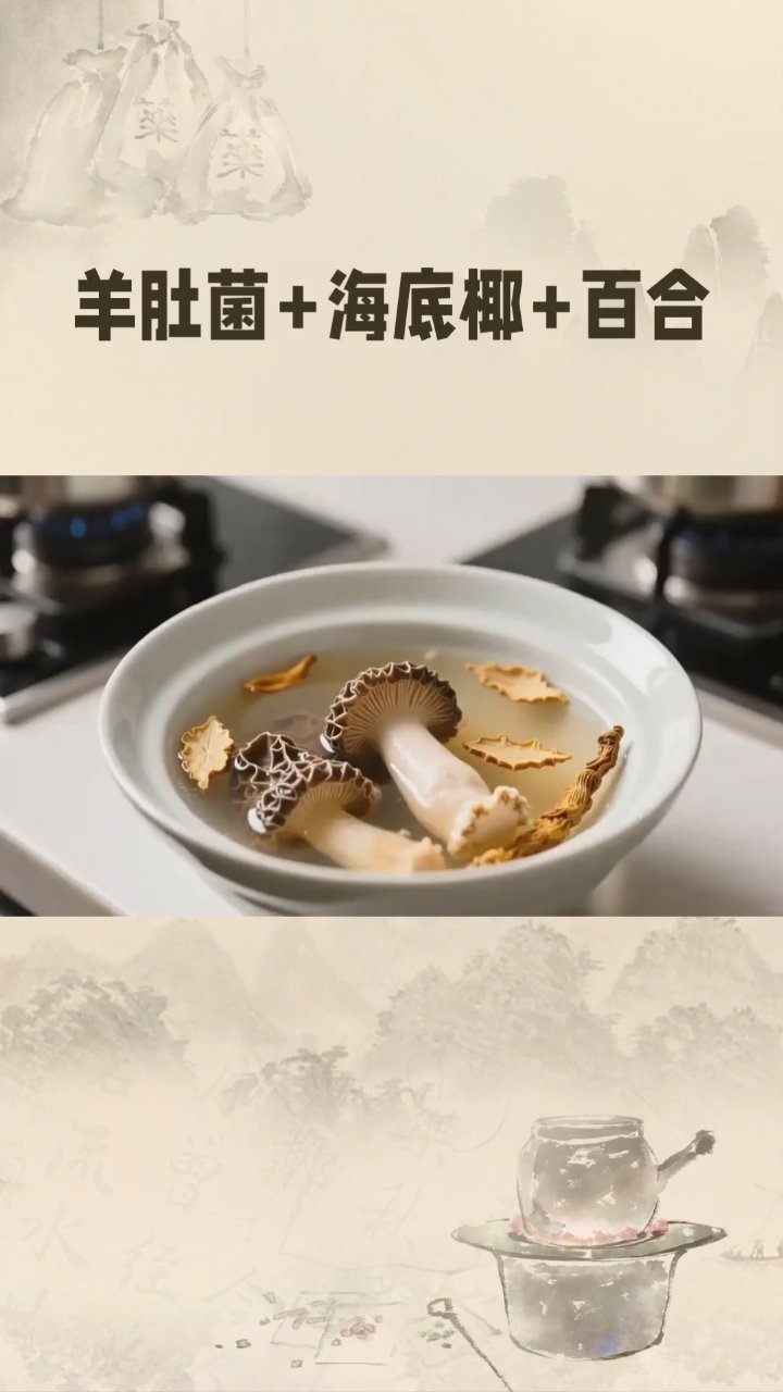 看过来!海底耶,羊肚菌,麦东,百合汤作用大