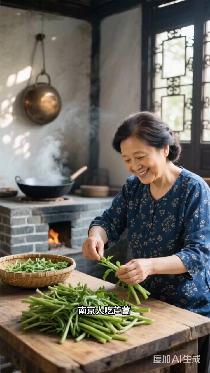 南京人吃芦蒿有多讲究?掐八两留嫩尖,香干炒出金陵味