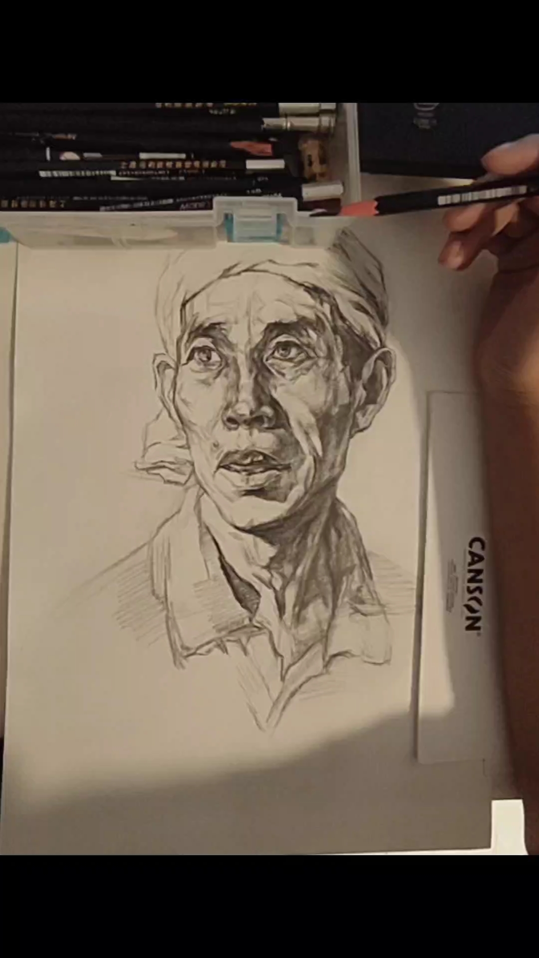 素描人物男头像#艺术#绘画