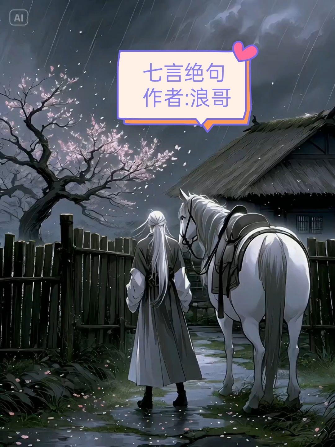 #七言绝句#《无题》#题图诗#AI配图剪映