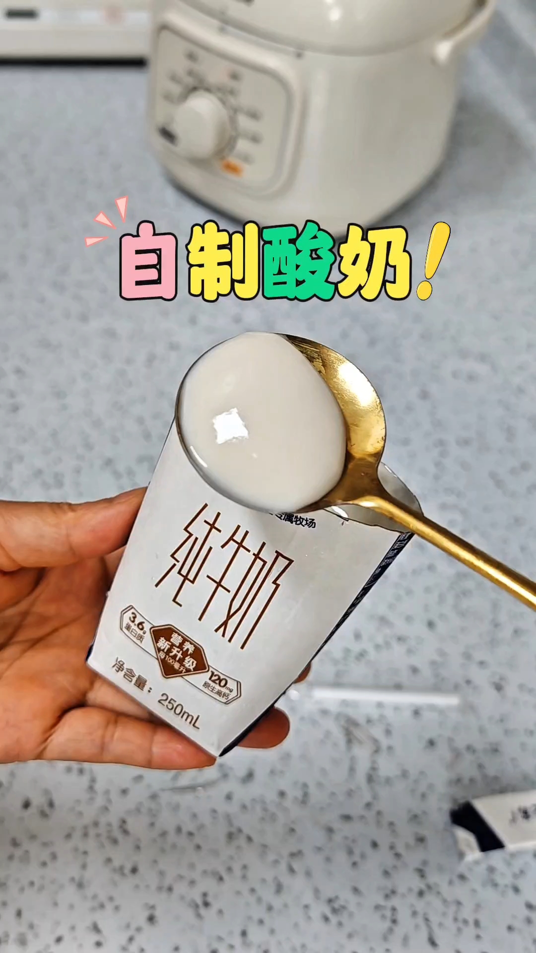 不用酸奶机也能做比外面买的还好吃的酸奶吧!有手就能做 #实用