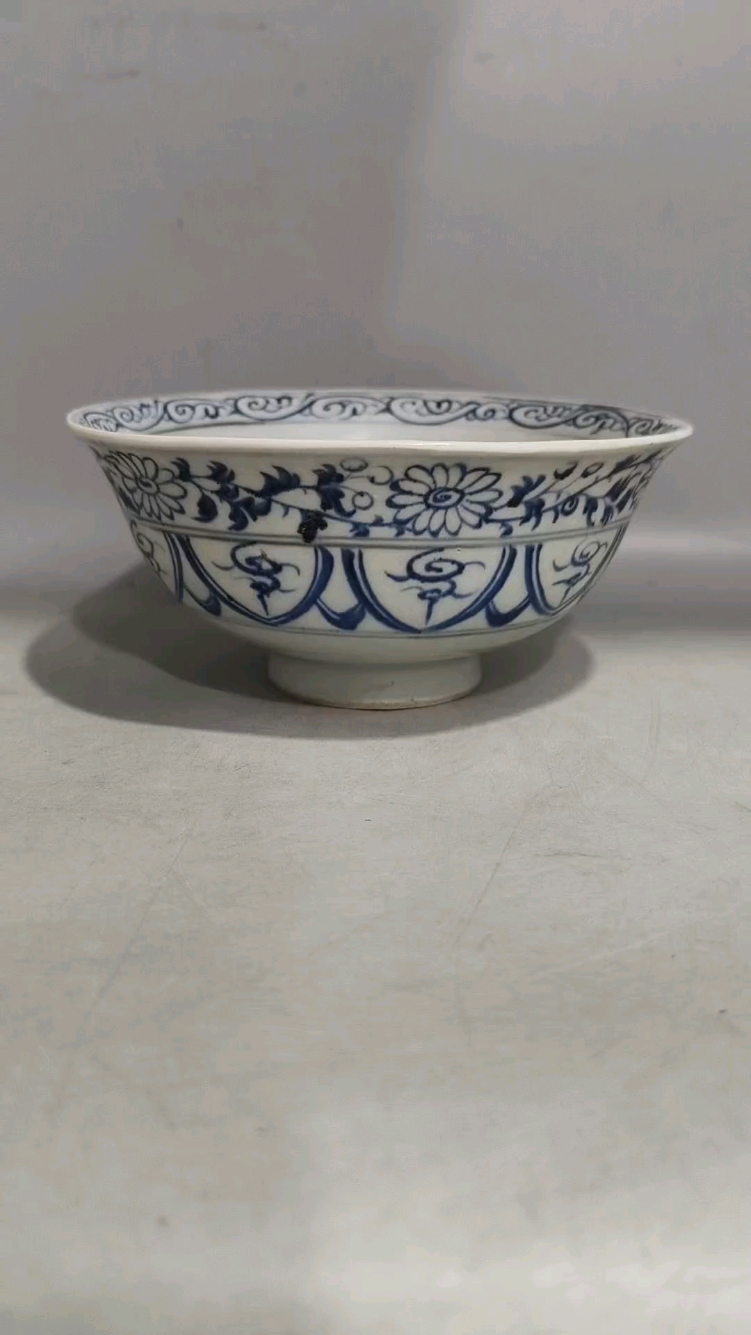 元 青花鱼虾纹碗