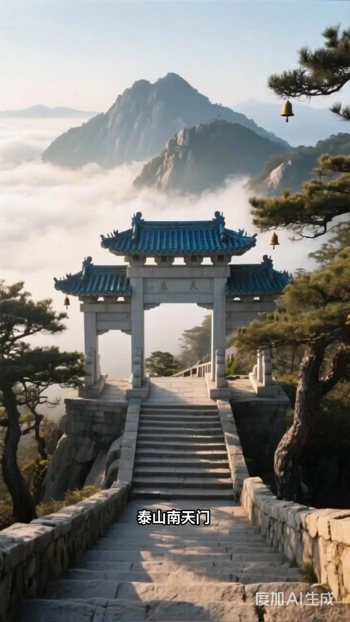 登泰山必过南天门，千年天街云端漫步赏胜景
