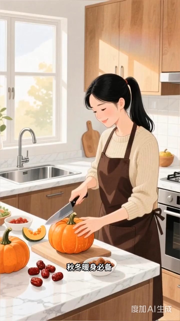 秋冬必喝南瓜红枣汤，暖胃养颜还补血