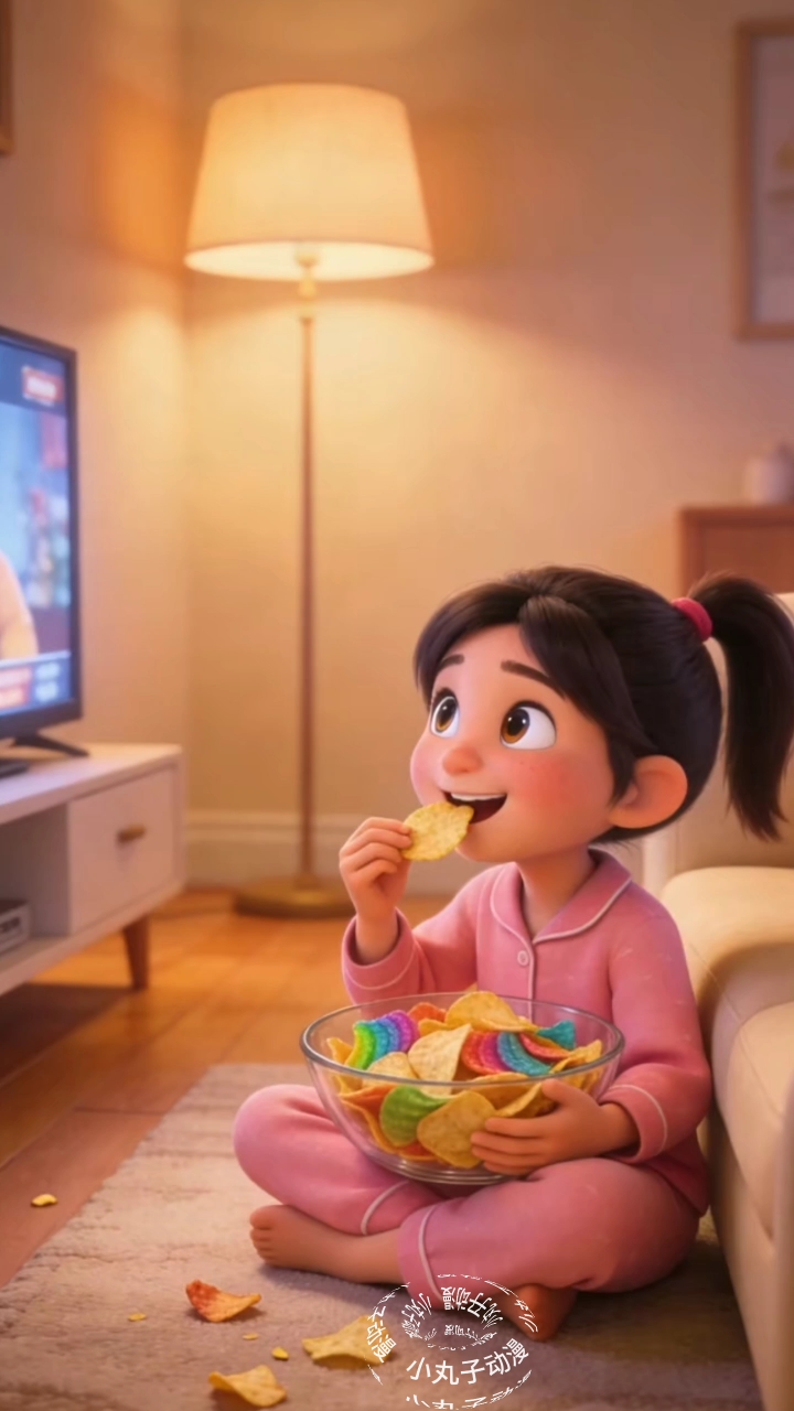 妹妹制作彩色薯片  0–3岁儿童益智动漫