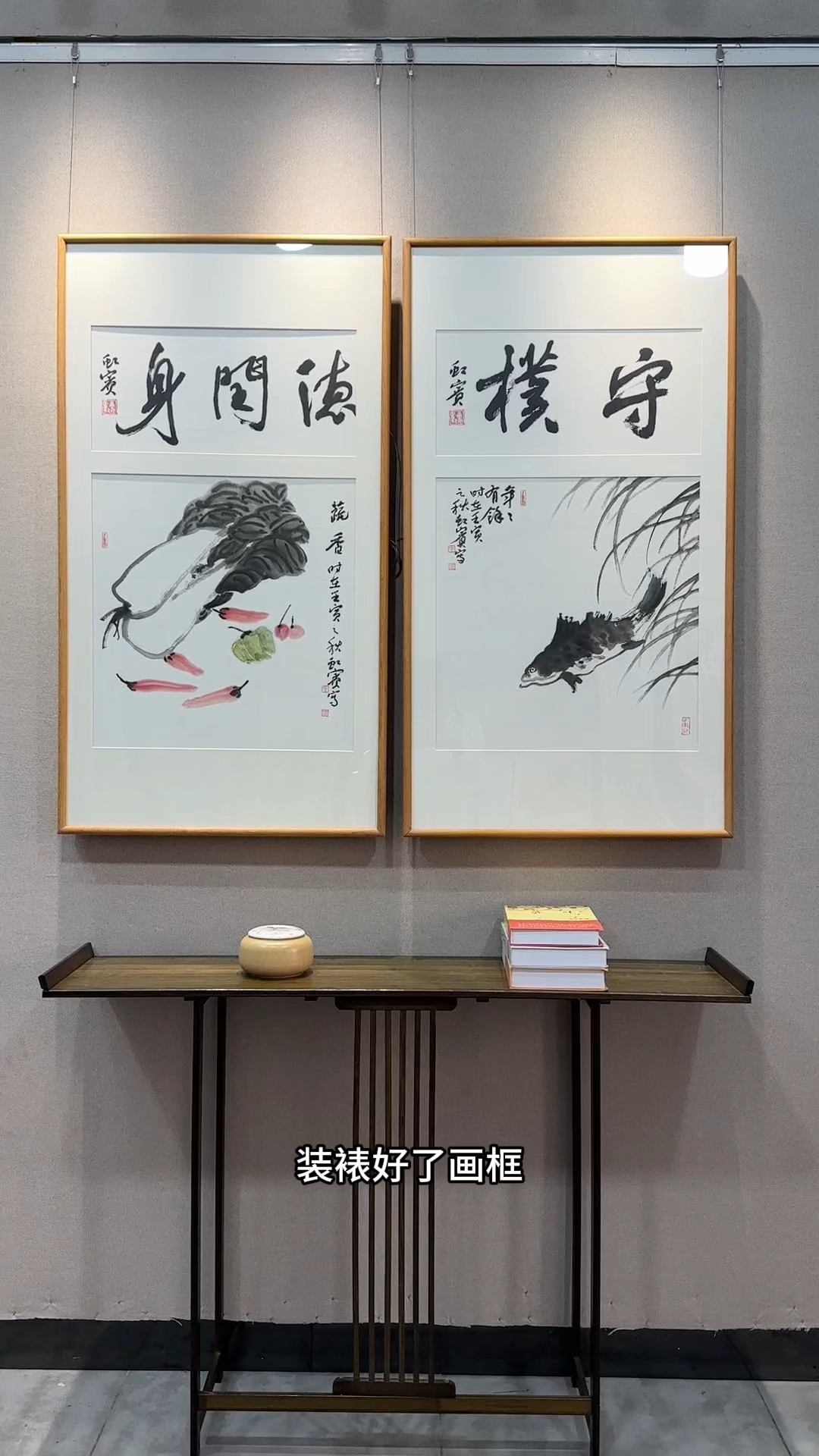 玄关挂画,客厅挂画推荐这两幅水墨画