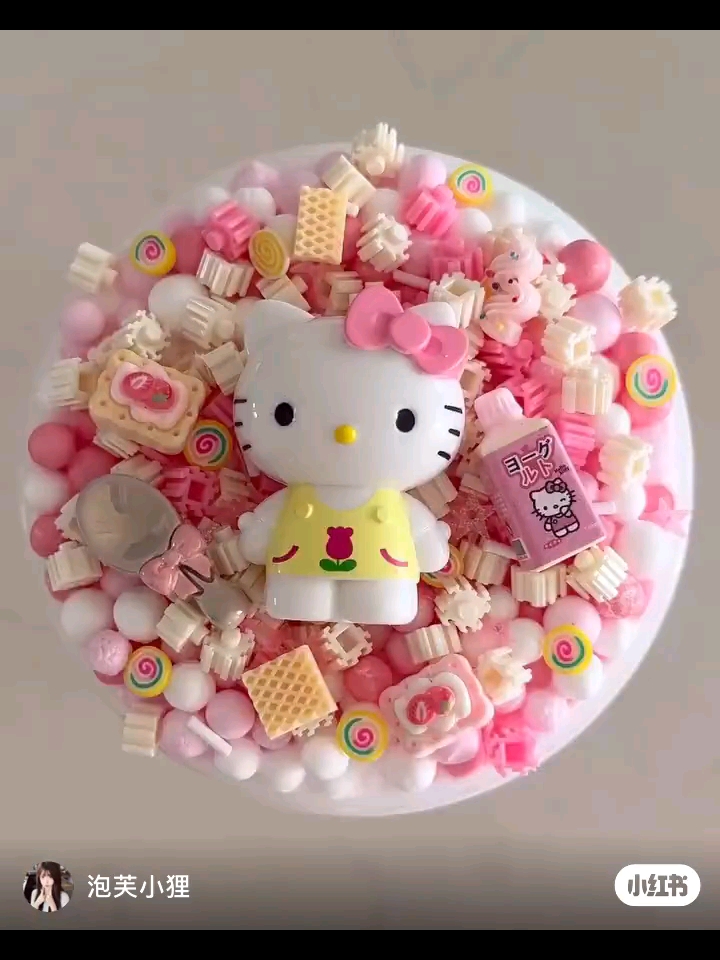 #粉色甜品控# #ins风蛋糕# #HelloKitty蛋糕#