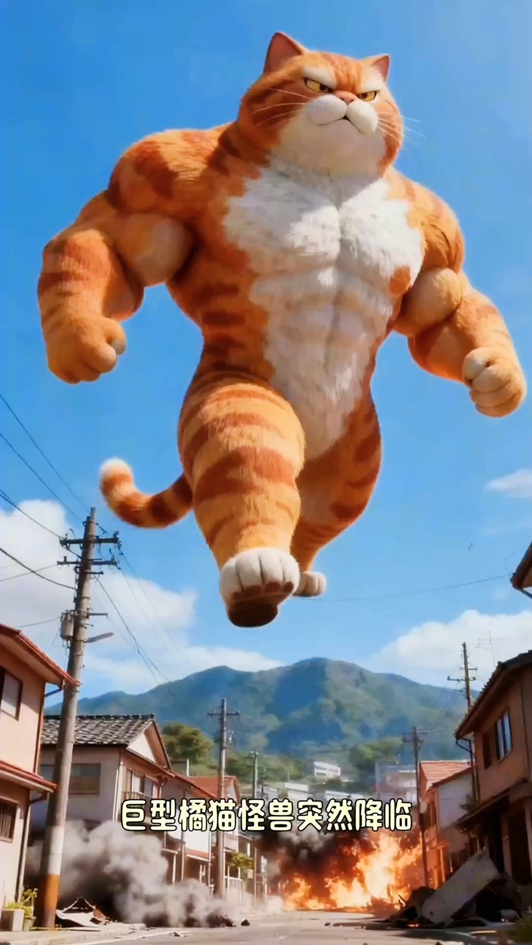 橘猫怪兽大战奥特曼