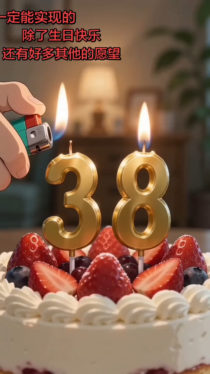 #草莓奶油蛋糕##38岁生日快乐#