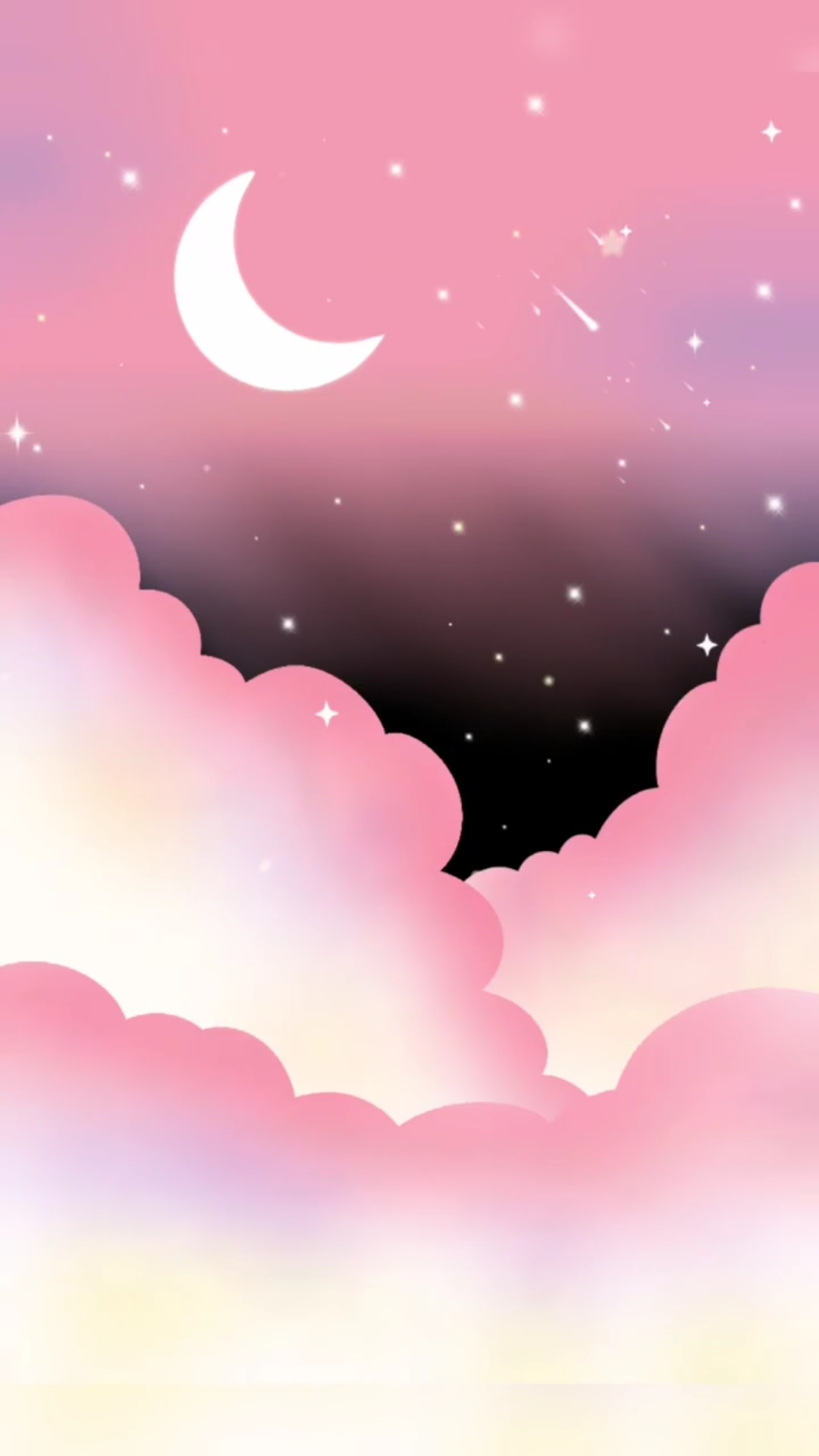 华为平板绘画粉色云朵壁纸