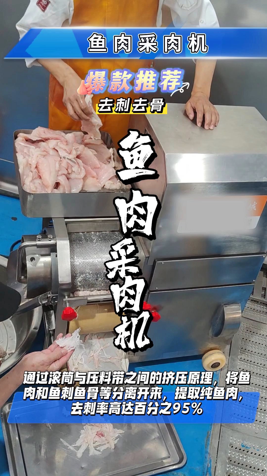 鱼肉采肉机,鱼糜采取机,有效分离鱼肉中的鱼刺鱼骨提取出纯鱼肉