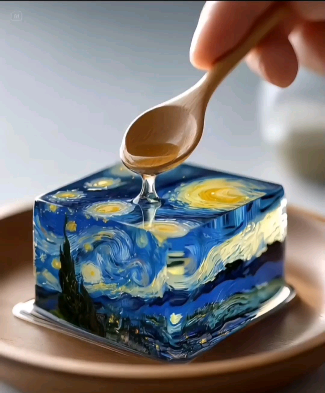 梵高的星空奶油蛋糕