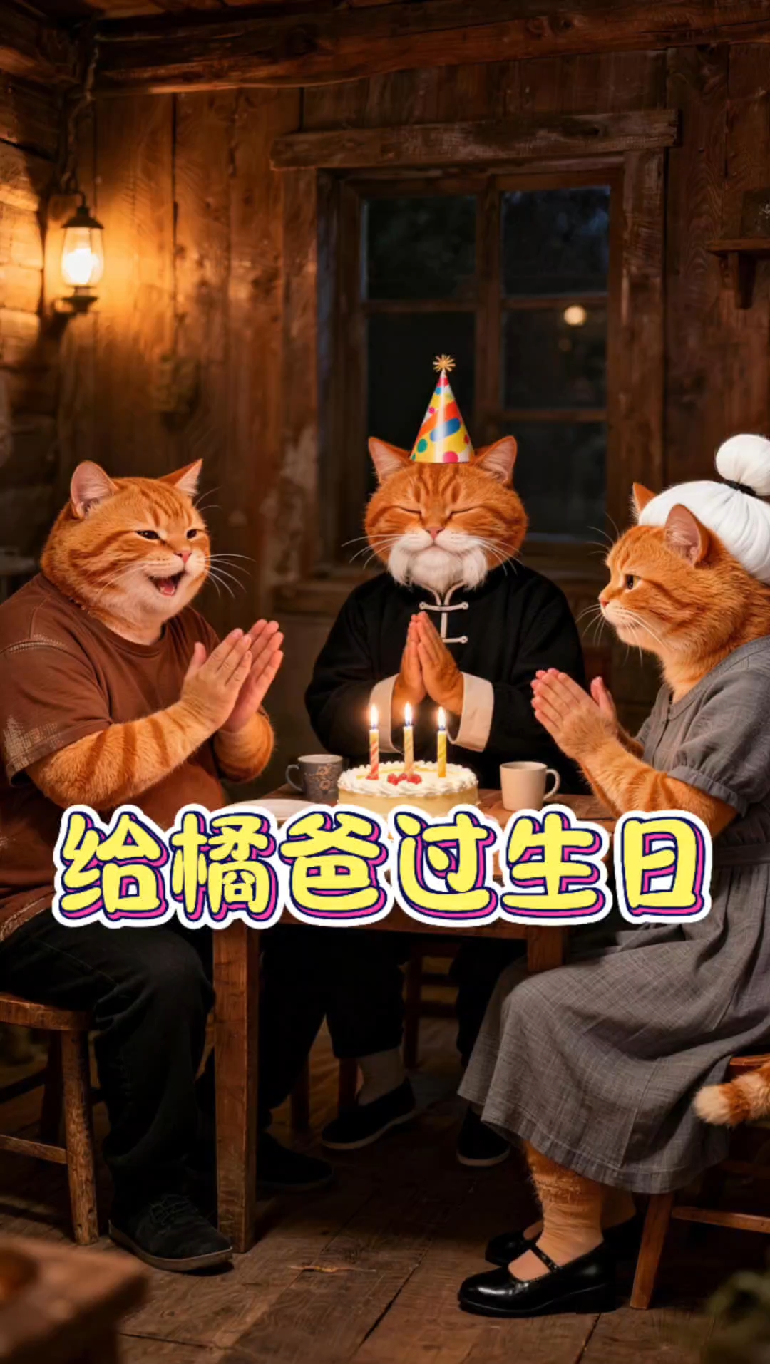 橘爸70岁生日大橘请假陪老爸过生日！希望所有的老人被温柔以待