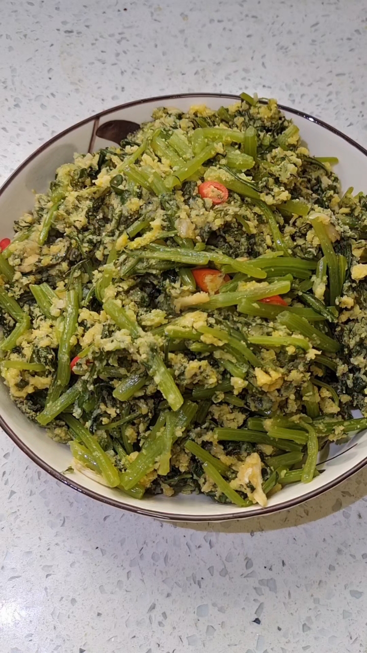 茼蒿蒸菜,简简单单又一道减脂餐