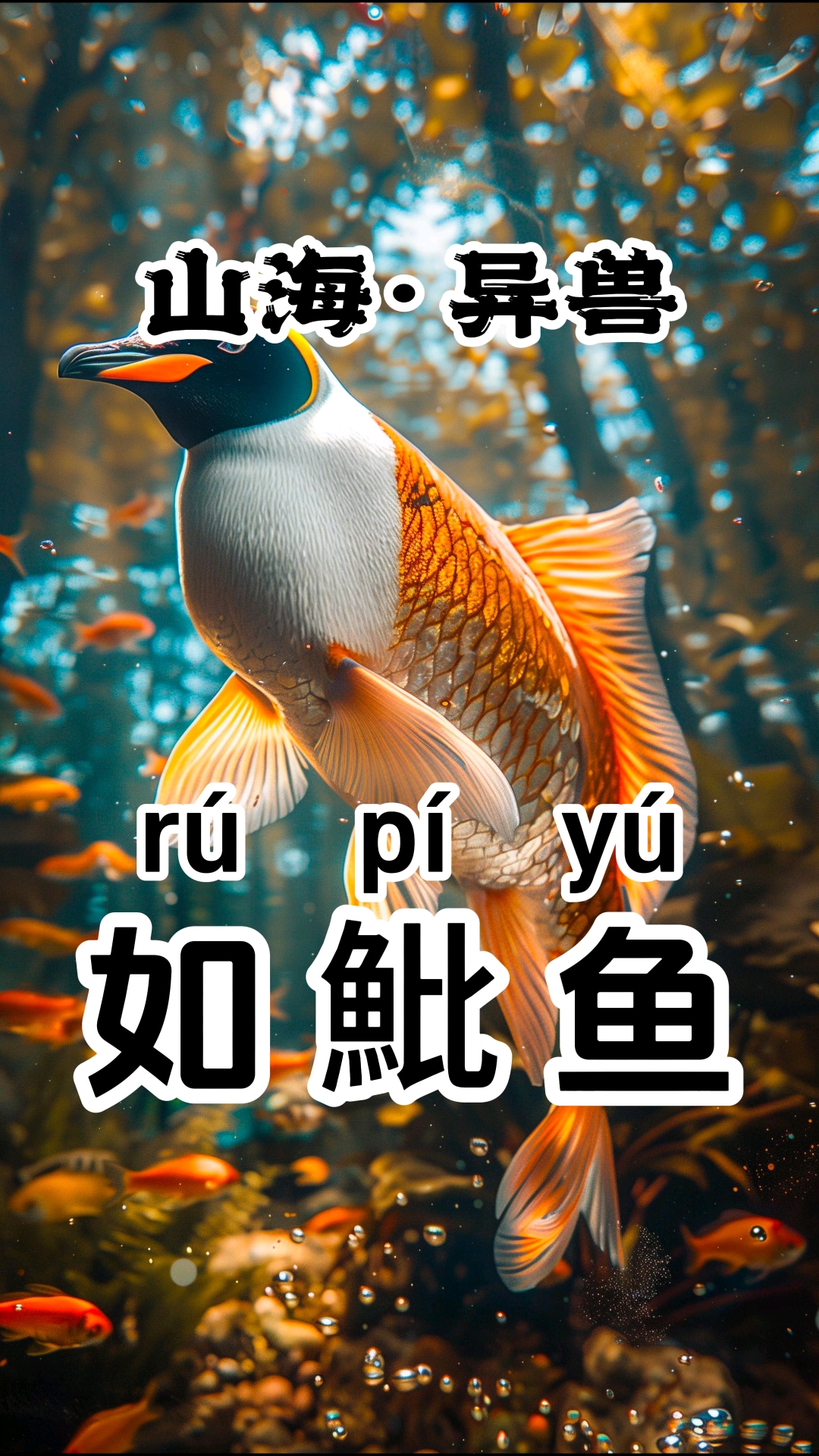 AI还原《山海经》神兽——如魮鱼