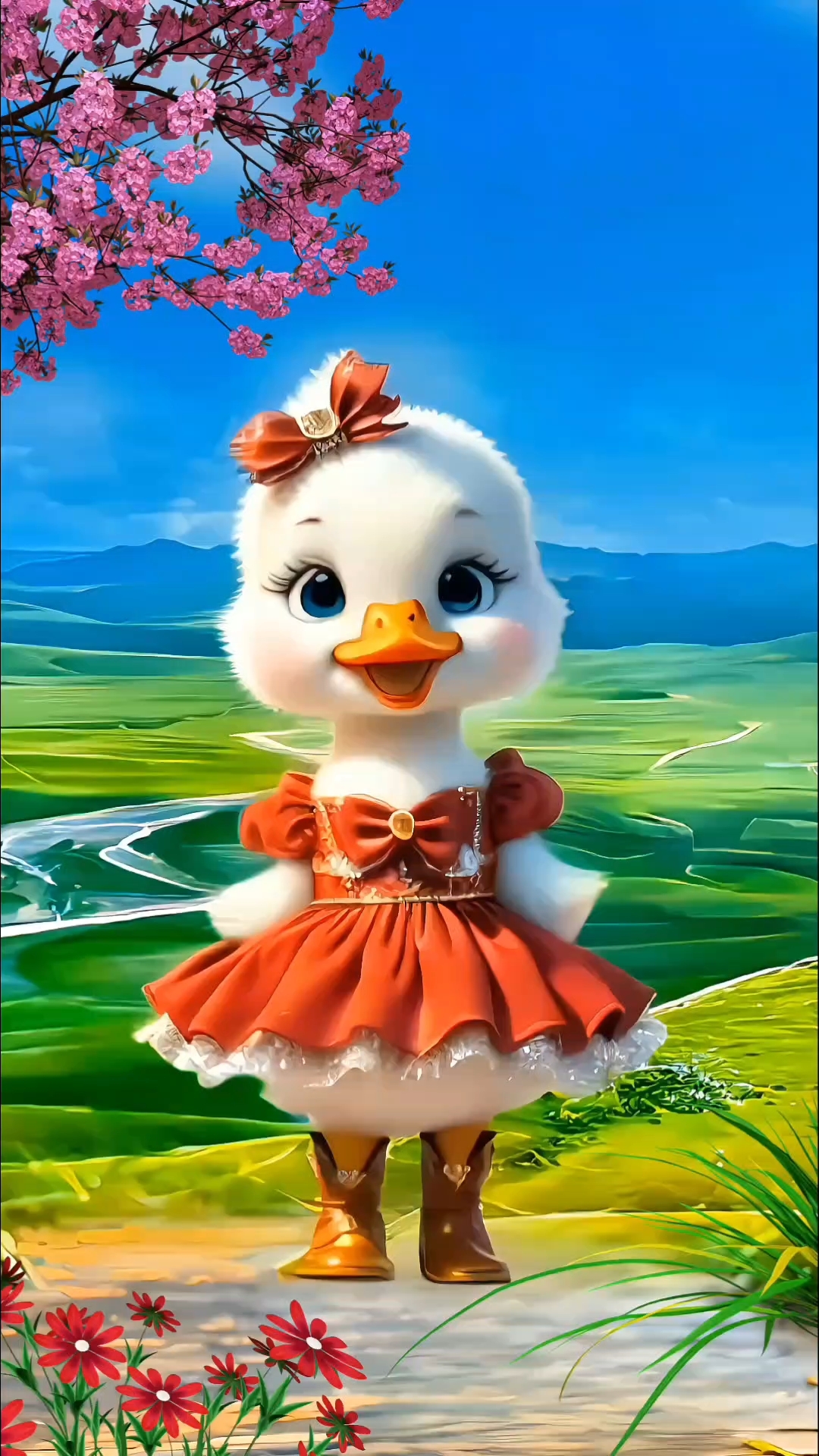 精心打扮漂亮的小鸭子嘎嘎嘎舞蹈,太可爱了!
