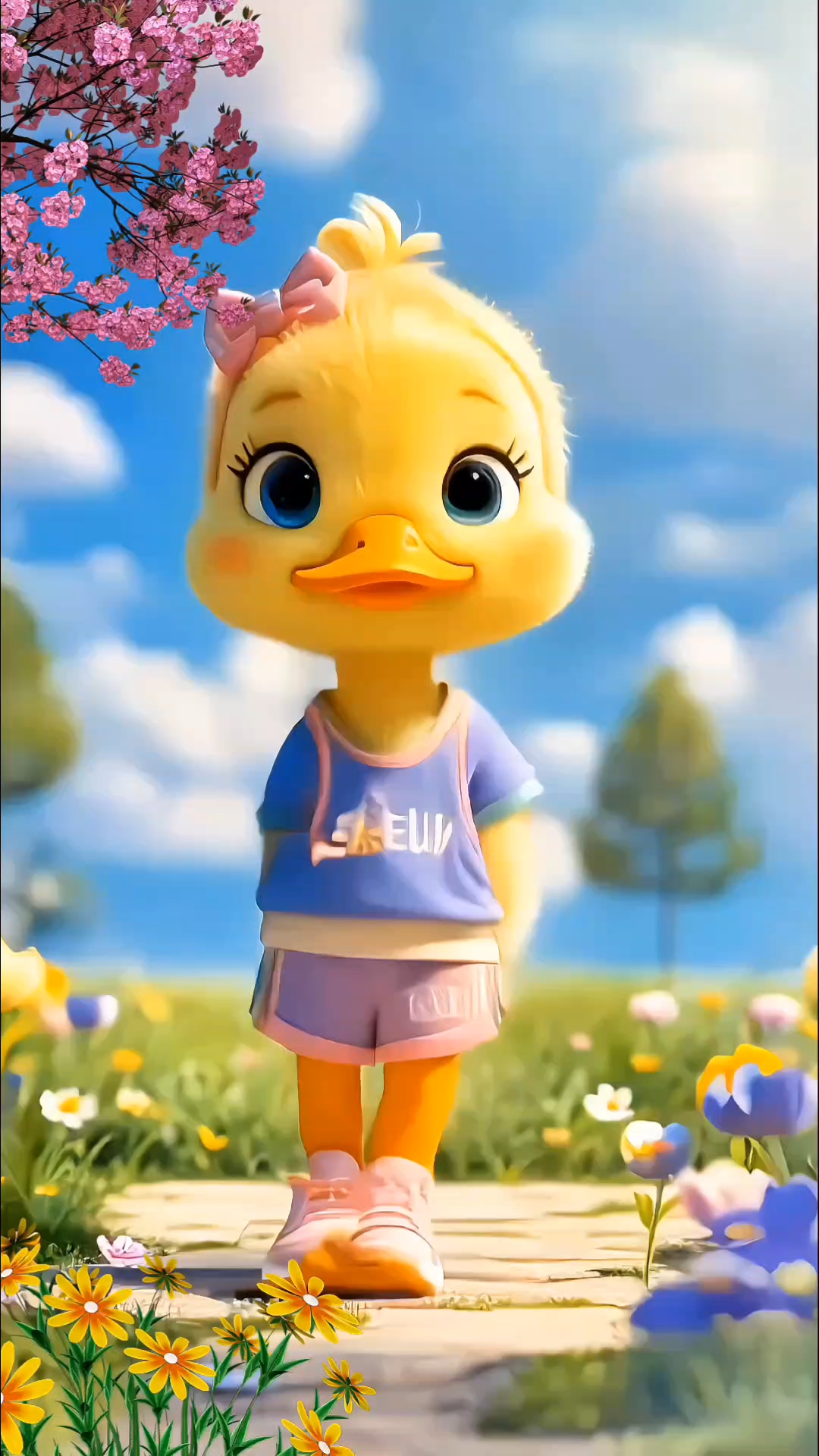 可爱的萌小鸭舞蹈《钵钵鸡》手势舞,太可爱了