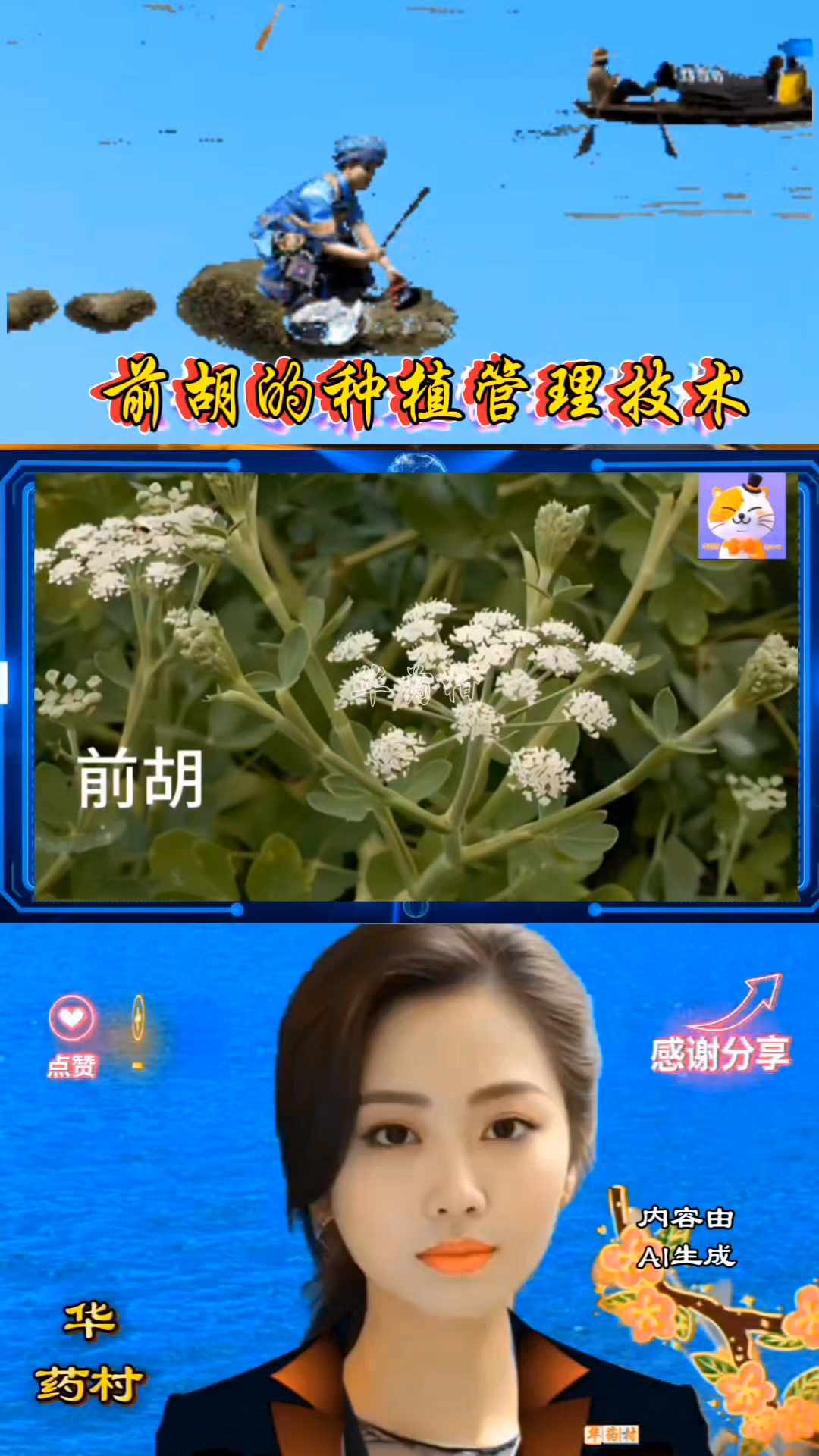 前胡的种植管理技术#科普#三农#农村#教程#中药材#中草药