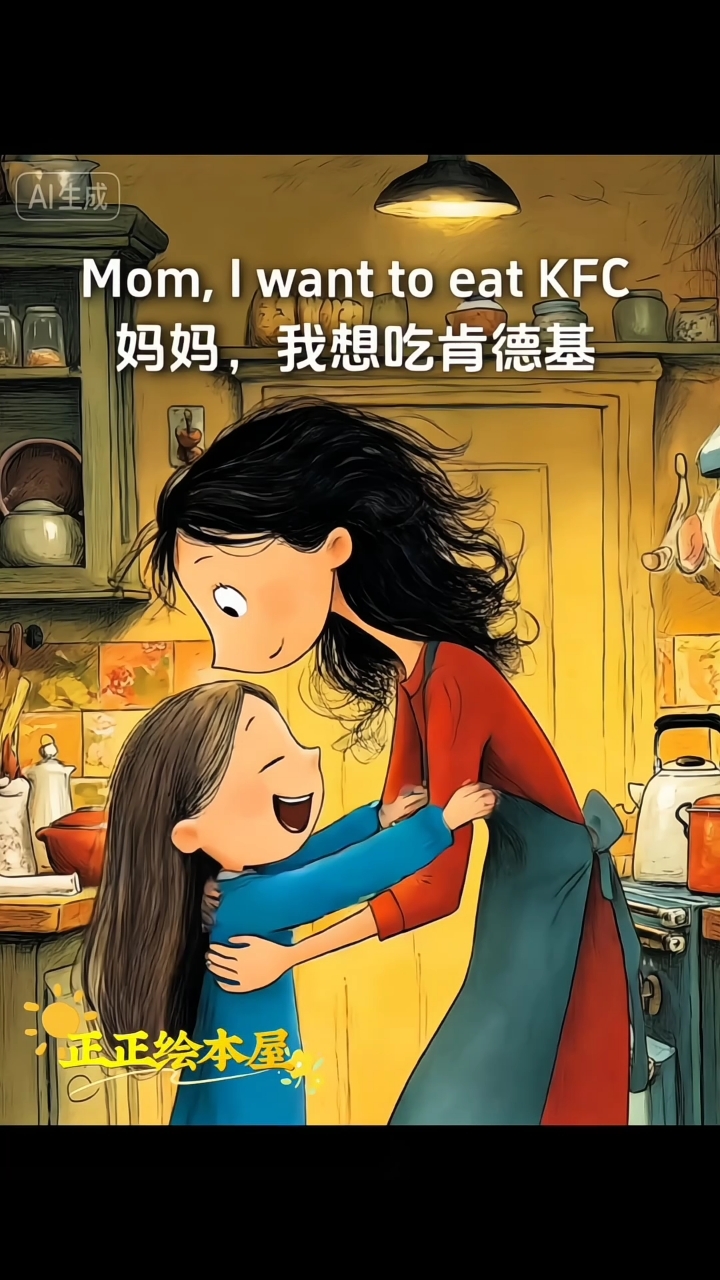 《妈妈,我想吃肯德基》英语绘本