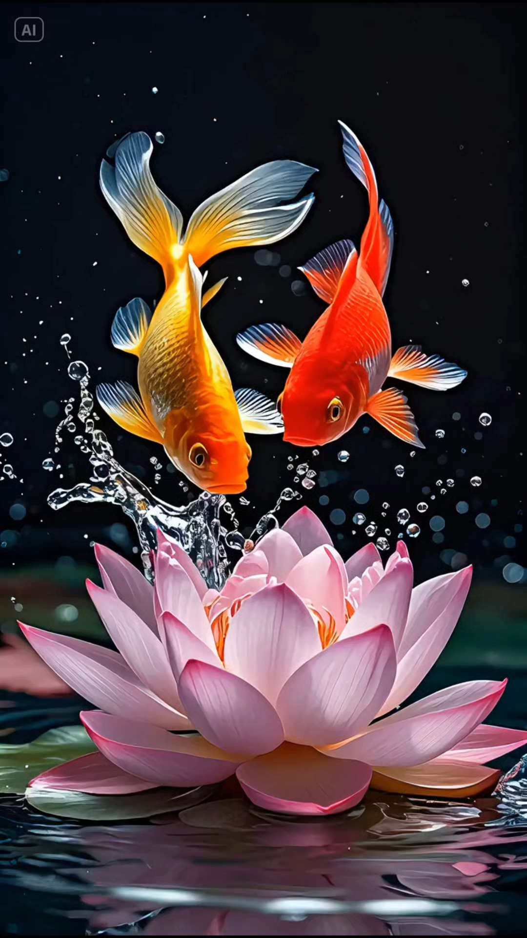 鱼舞莲花,吉祥如意,幸福美满