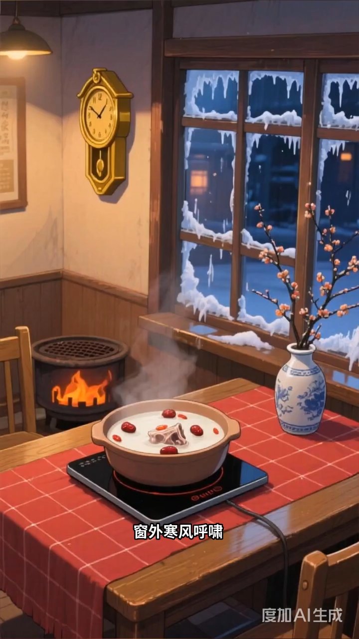 寒冬里的温暖家宴，一碗羊肉汤暖透全家心