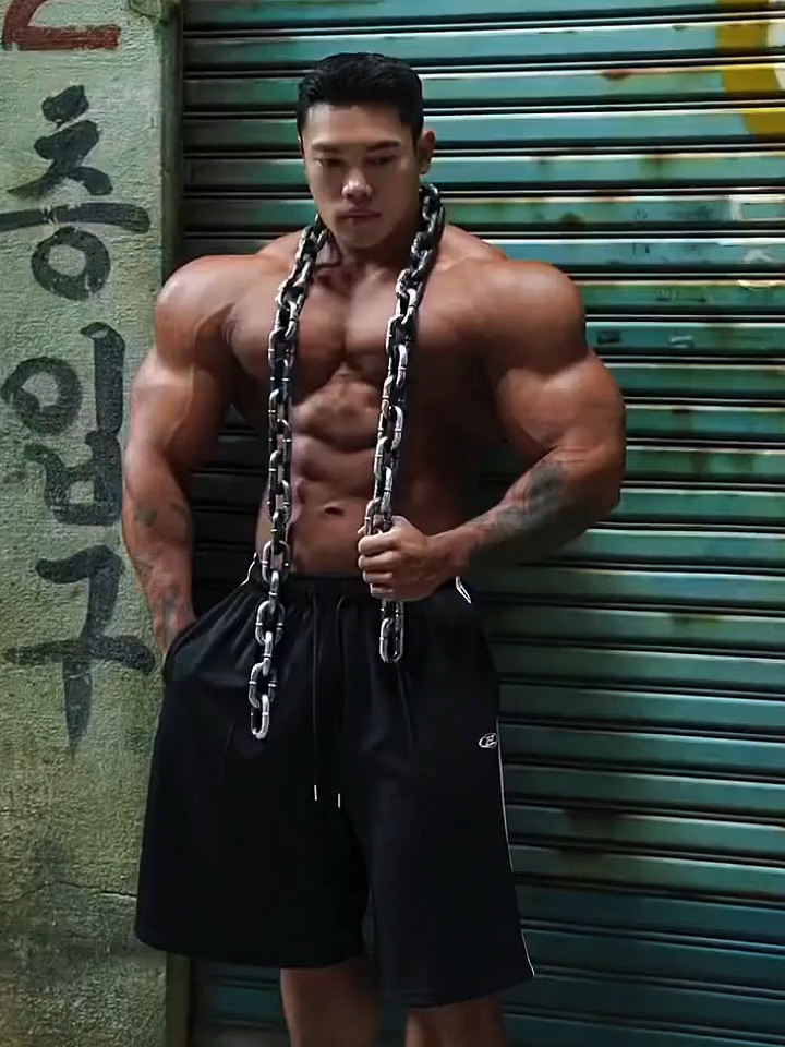 肌肉猛男霸气侧漏太帅了