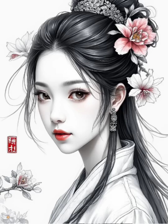 #动漫人物绘画古风少女