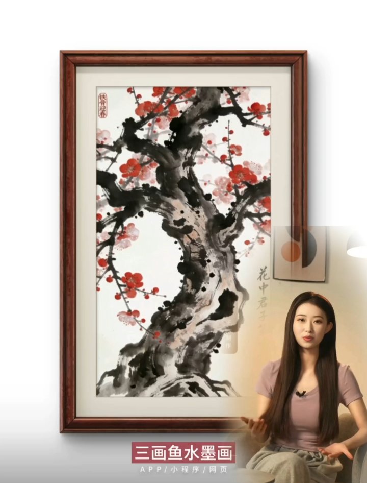 四季水墨:三画鱼笔下的自然诗篇#书房挂画推荐# #优质视频激励计划#