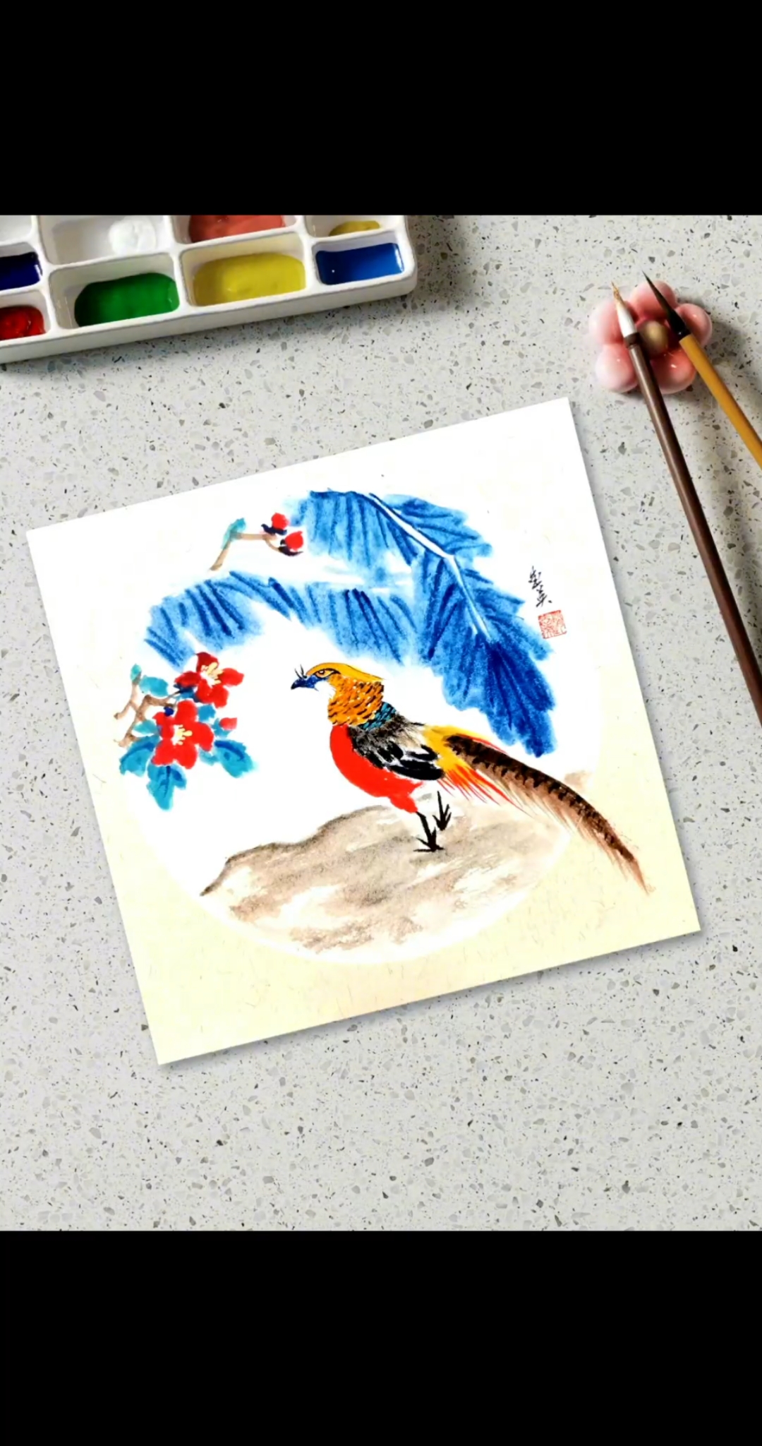画锦鸡的秘诀在于抓住它的特点