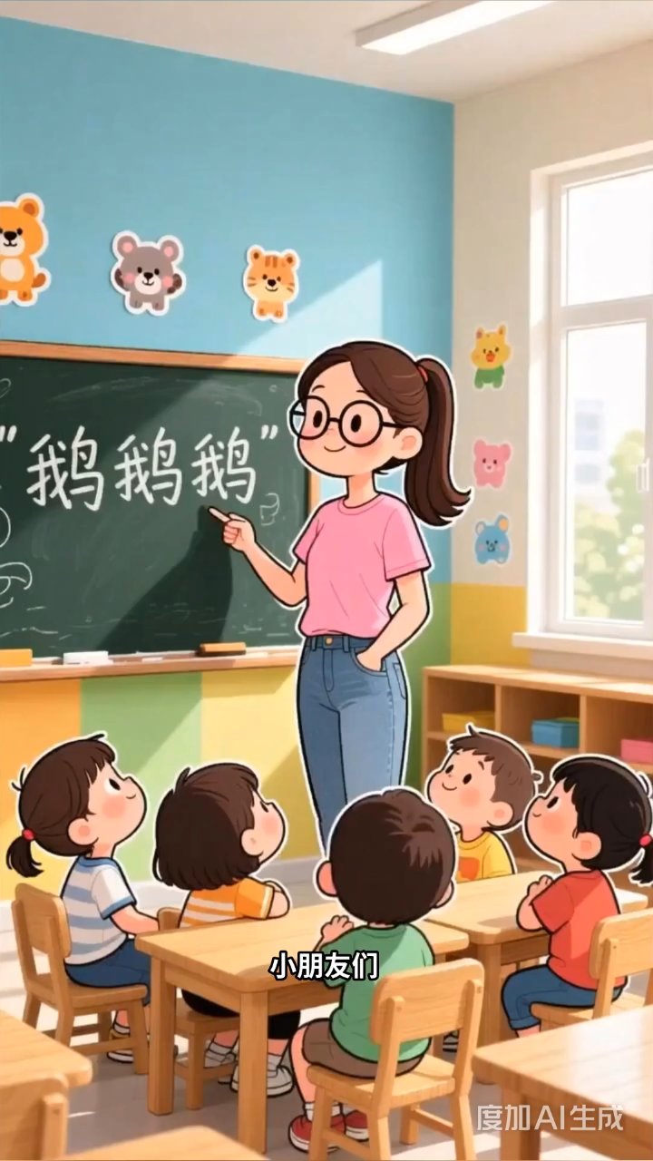 《鹅鹅鹅》古诗真有趣,大白鹅游水多神气