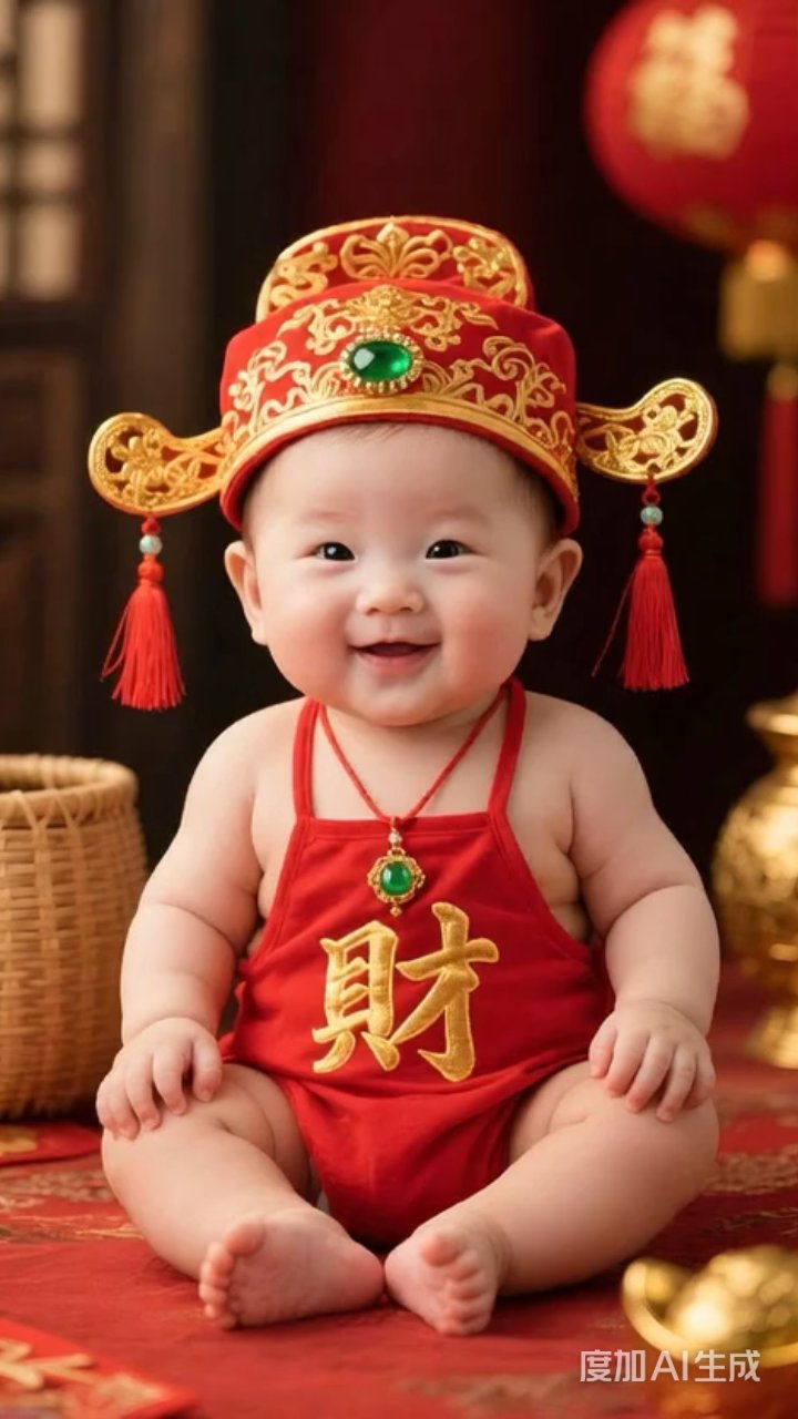 福娃贝贝携锦鲤送财源