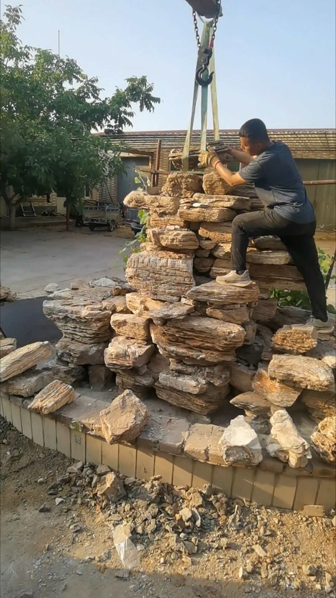 假山喷泉制作鱼池假山