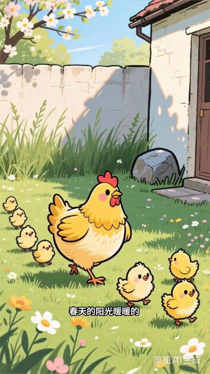 鸡妈妈勇护小鸡，母爱击退大花猫