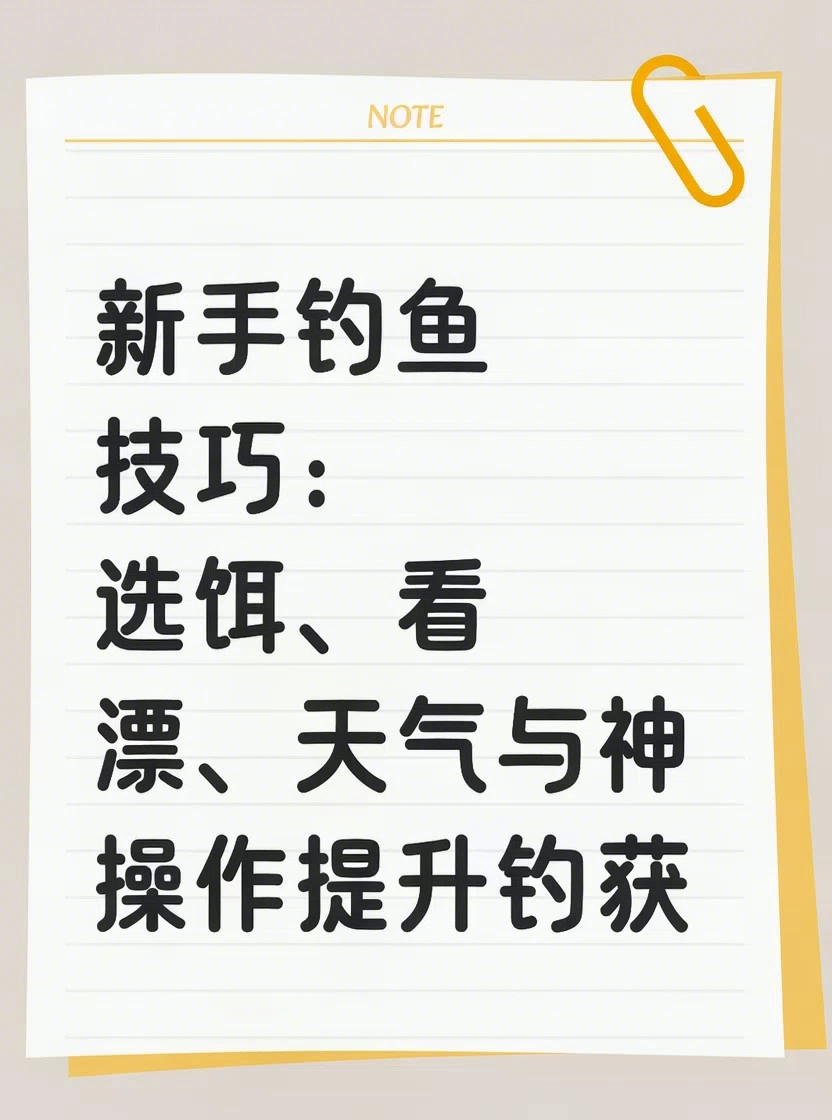 新手钓鱼指南,轻松上手的技巧