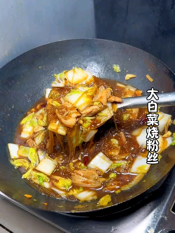 好吃又下饭的家常菜大白菜烧粉条