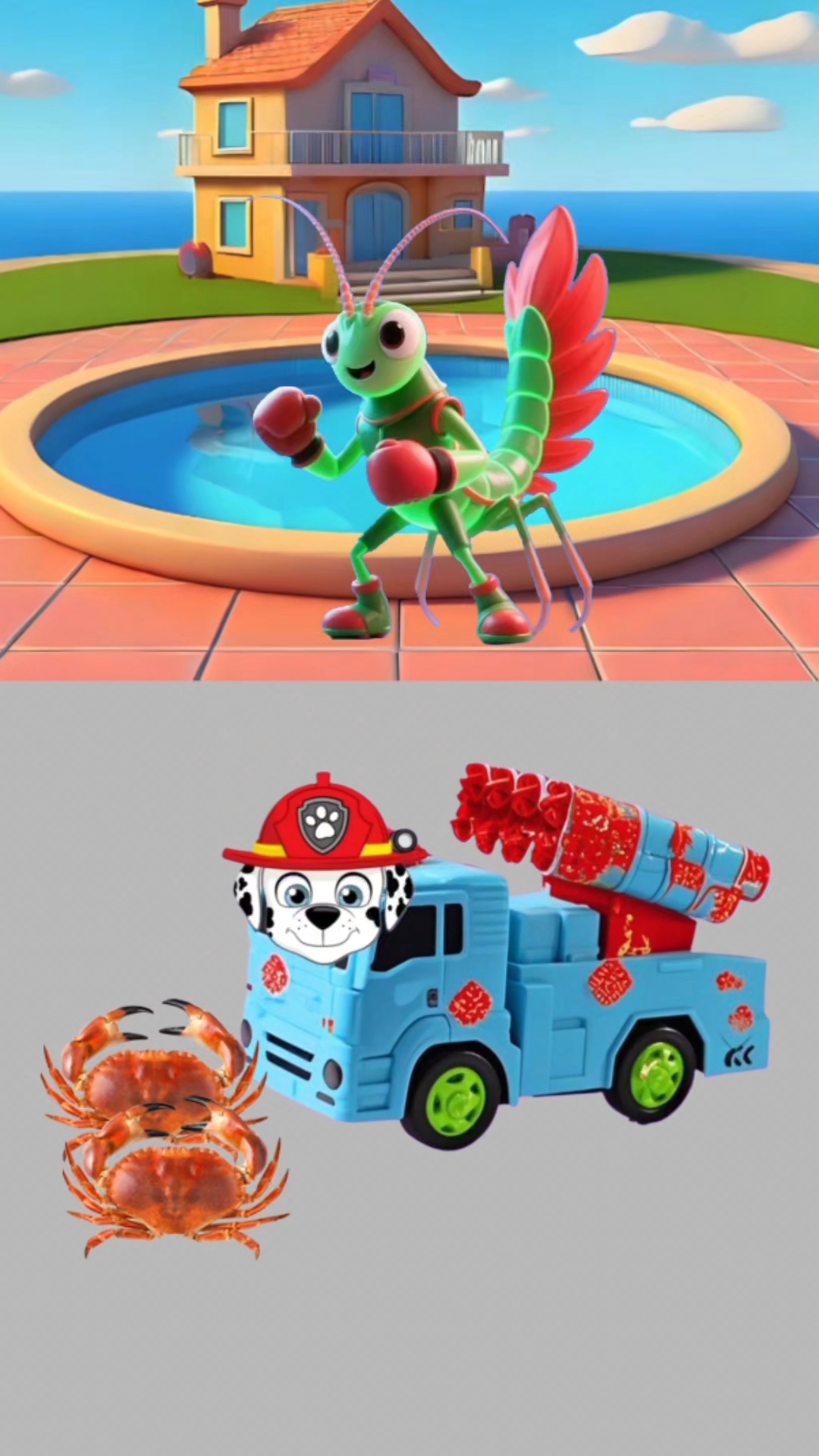 小炮车明白螳螂虾拥有掠足是厉害的拳击手,启蒙早教儿童益智动画