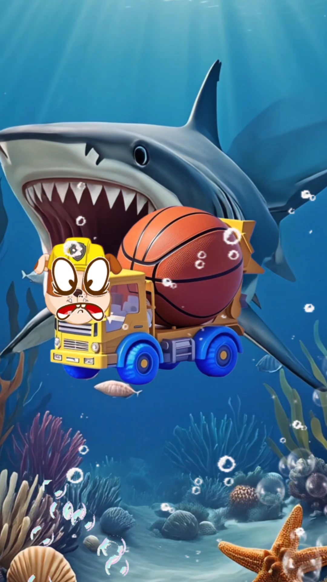 搅拌车不听劝告执意去游泳被大鲨鱼吃掉了,启蒙早教儿童益智动画