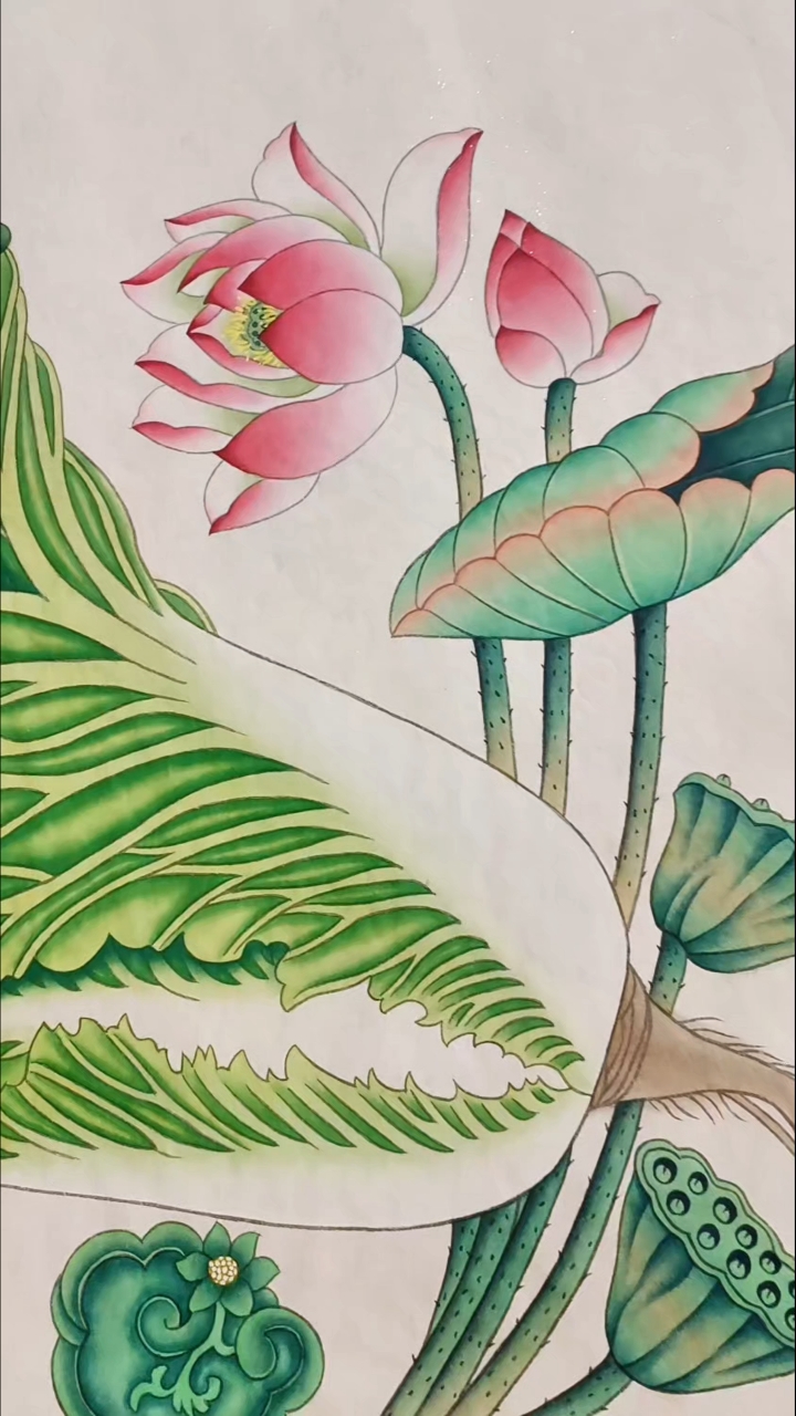 工笔画白菜，百财聚来图！